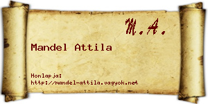 Mandel Attila névjegykártya