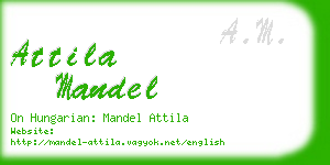 attila mandel business card